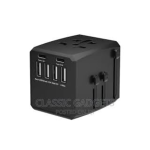 universal travel adapter with usb port – multi country charger